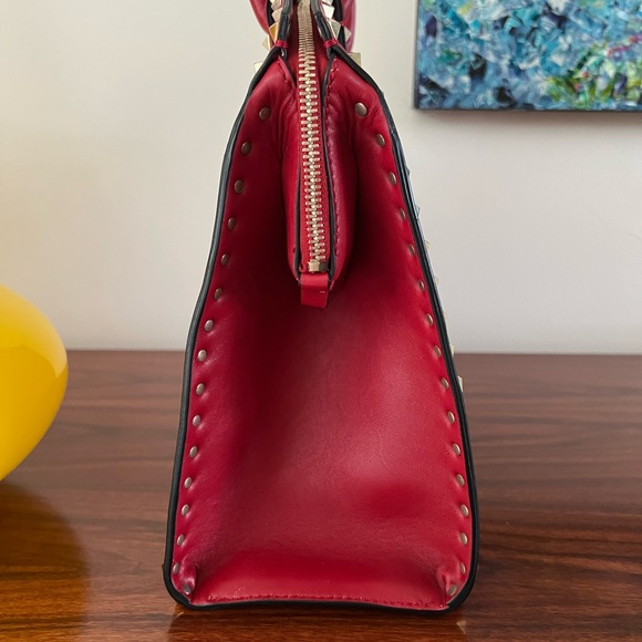 Valentino Rockstud Exec Dome Vitello Bag - Picture 4 of 8